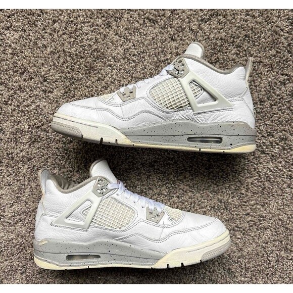 Nike Air Jordan 4 Retro White Oreo Size 7 Youth (Size 8.5 Women's) - Picture 2 of 9